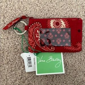 NEW Vera Bradley Zip ID Card Case Mesa Red